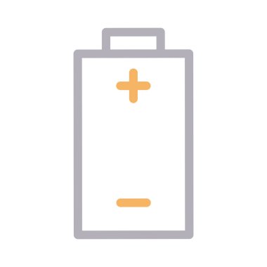 pil ince renk çizgisi vektör simgesi