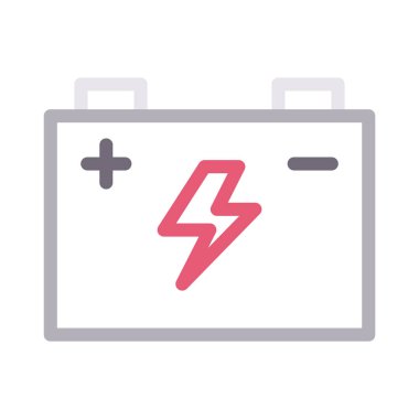 akümülatör ince renk çizgisi vektör simgesi