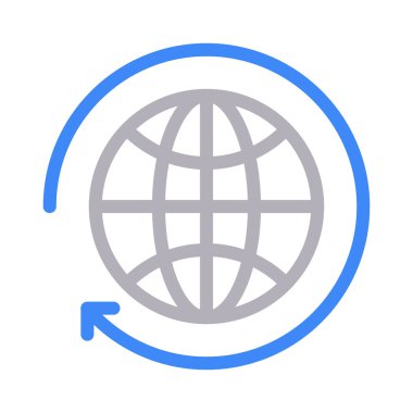 küresel ince renk çizgisi vektör simgesini yeniden yükleme