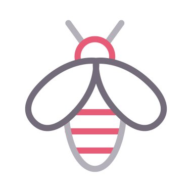 ince renk çizgisi vektör simgesi sinek