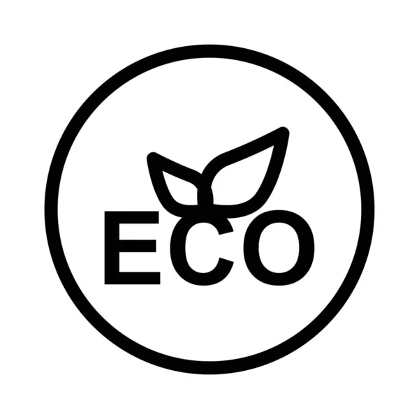 Eco Tunn Linje Vektor Ikon — Stock vektor