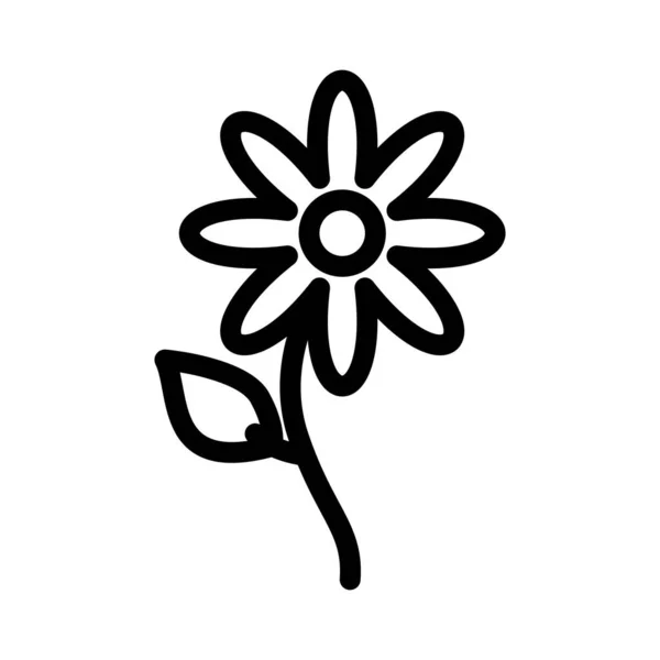 Blume Dünne Linie Vektor Symbol — Stockvektor