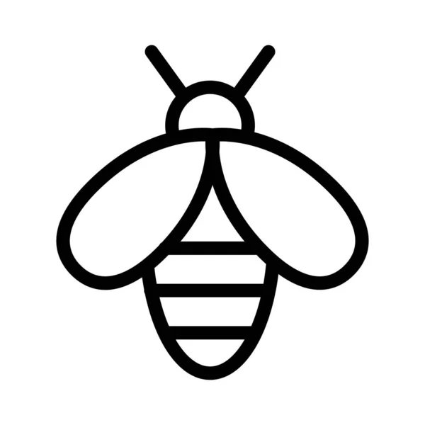 Fly Dunne Lijn Vector Pictogram — Stockvector