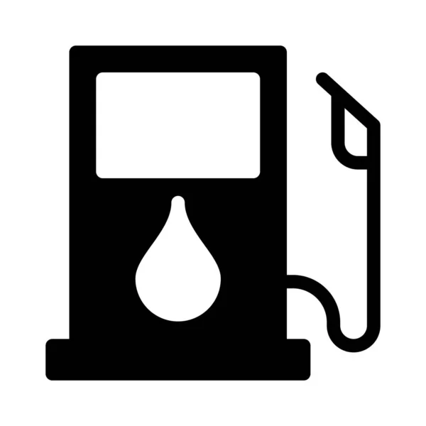 Petro Pumpl Glifo Icono Vector Plano — Vector de stock