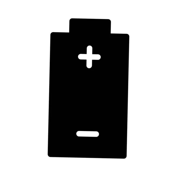 Ikona Symbolu Baterie Plochý Vektor — Stockový vektor
