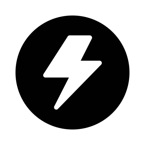 Power Glyph Flat Vector Icon — Stock Vector