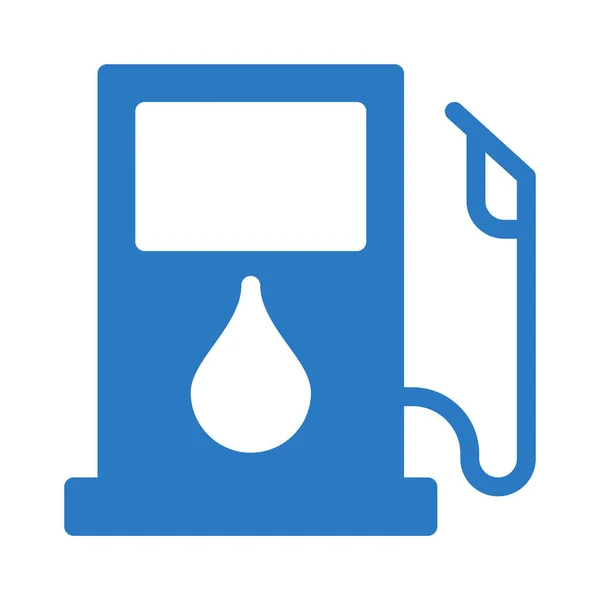 Benzin Pompası Glyph Renk Vektör Simgesi — Stok Vektör