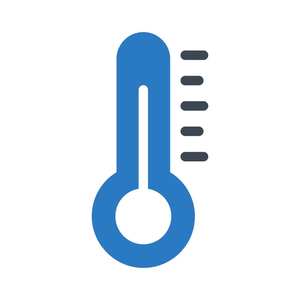 Thermometer Glyphen Farbvektorsymbol — Stockvektor