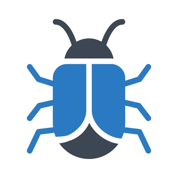 Bug Glyphen Farbvektorsymbol — Stockvektor