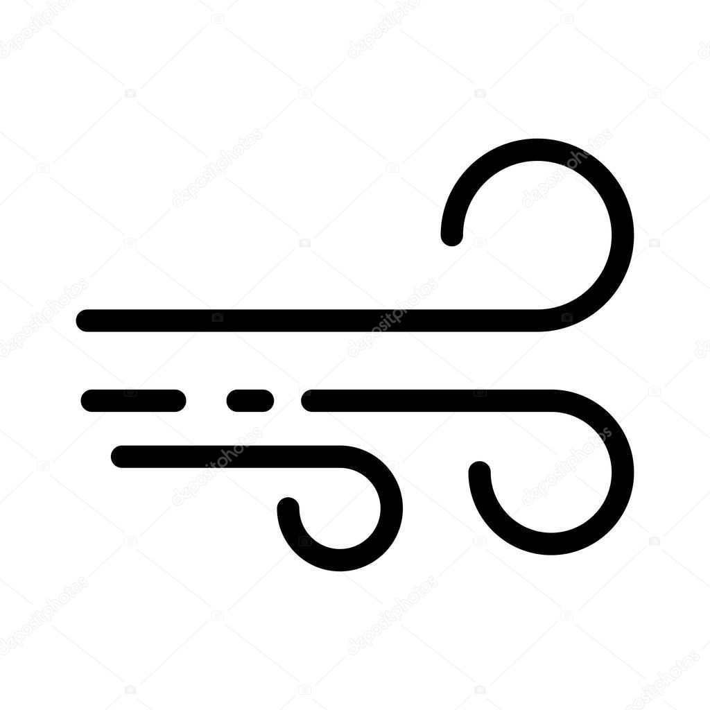 blowing glyph flat vector icon