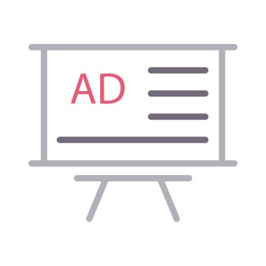 sunum ince renk çizgisi vektör simgesi