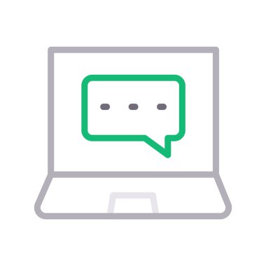 sohbet ince renk çizgisi vektör simgesi