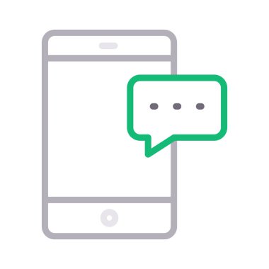 sohbet ince renk çizgisi vektör simgesi