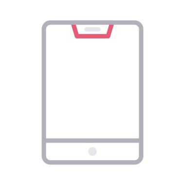 mobil ince renk çizgisi vektör simgesi