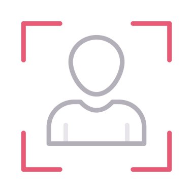 odak kullanıcı ince renk çizgisi vektör simgesi