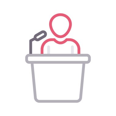 sunum ince renk çizgisi vektör simgesi