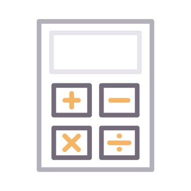 muhasebe ince renk çizgisi vektör simgesi