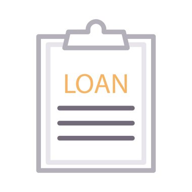 kredi belge ince renk çizgisi vektör simgesi