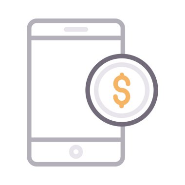 Online ince çizgi renk simge vektör