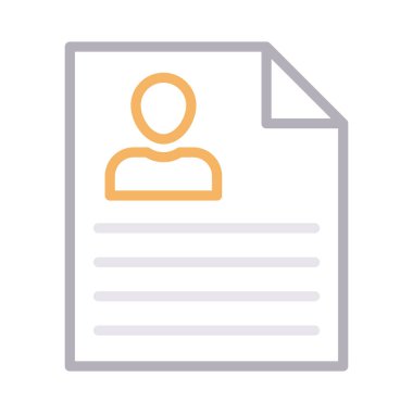 Cv ince renk çizgisi vektör simgesi