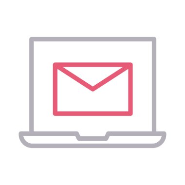 online e-posta ince renk çizgisi vektör simgesi