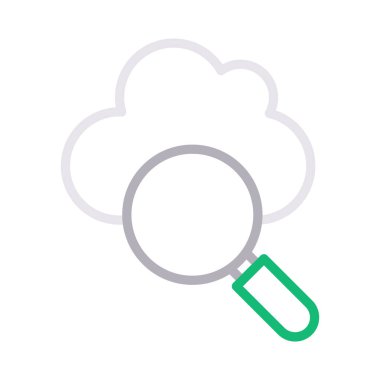 arama bulutince renk çizgisi vektör simgesi