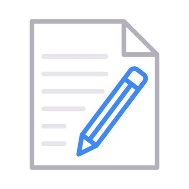 dosyayı düzenle ince renk çizgisi vektör simgesi