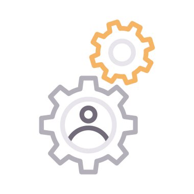 kullanıcı ayar ince renk çizgisi vektör simgesi