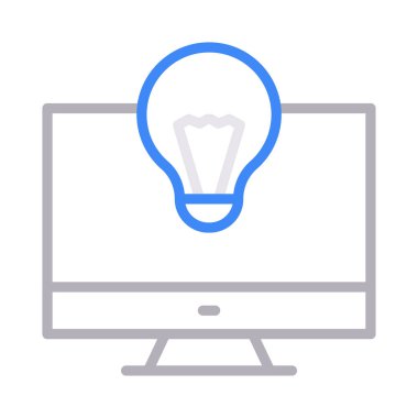 yaratıcı lcd ince renk çizgisi vektör simgesi