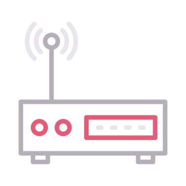 modem ince renk çizgisi vektör simgesi