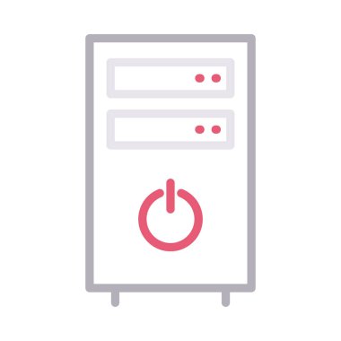 PC ince renk çizgisi vektör simgesi