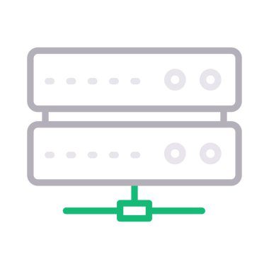 sunucu ince renk çizgisi vektör simgesi