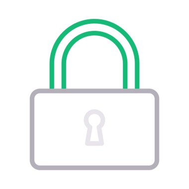 ince renk çizgisi vektör simgesini kilitle