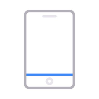 telefon ince renk çizgisi vektör simgesi