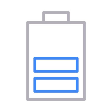 akümülatör ince renk çizgisi vektör simgesi