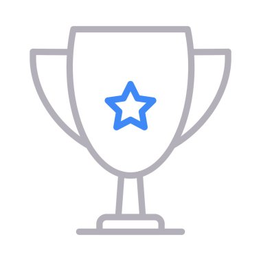 kupa ince renk çizgisi vektör simgesi