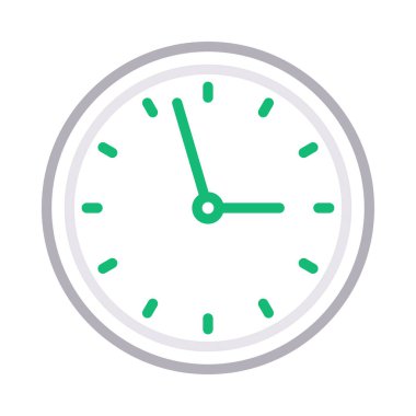 saat ince renk çizgisi vektör simgesi