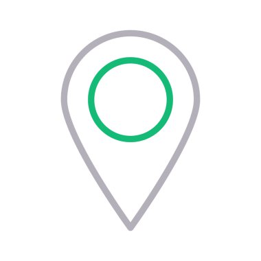 gps ince renk çizgisi vektör simgesi