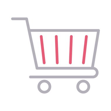 arabası ince renk çizgisi vektör simgesi