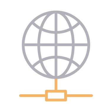 global paylaşım ince renk çizgisi vektör simgesi