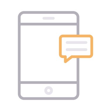 sohbet ince renk çizgisi vektör simgesi