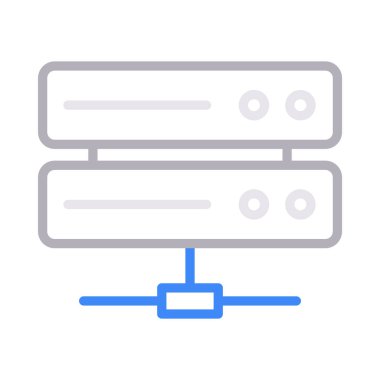 sunucu ince renk çizgisi vektör simgesi