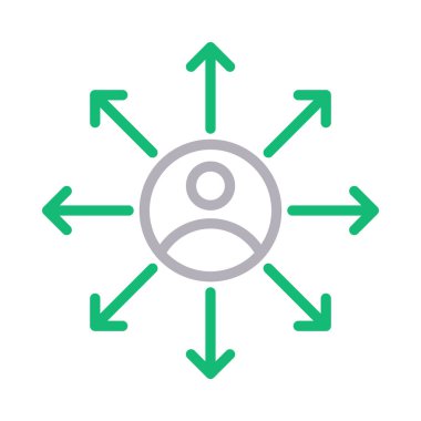 kullanıcı ince renk çizgisi vektör simgesi