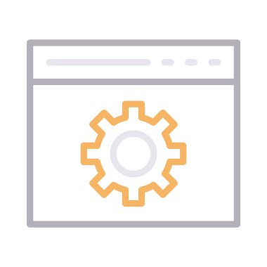 tarayıcı ince renk çizgisi vektör simgesi ayarı