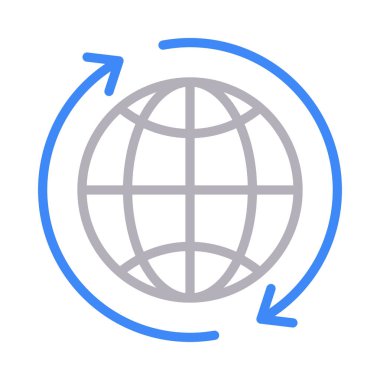 küre ince renk çizgisi vektör simgesini yenileme