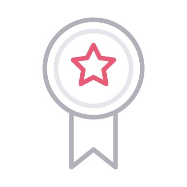 ödül ince renk çizgisi vektör simgesi