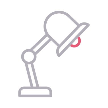 masa lambası ince renk çizgisi vektör simgesi