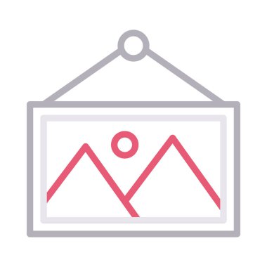 çerçeve ince renk çizgisi vektör simgesi