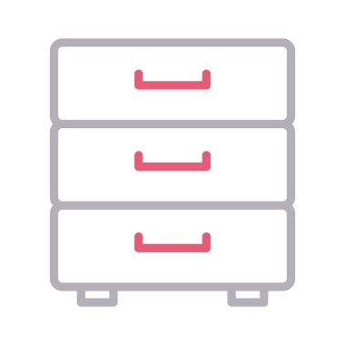 arşiv ince renk çizgisi vektör simgesi