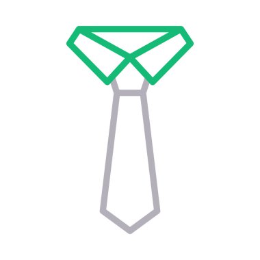 kravat ince renk çizgisi vektör simgesi